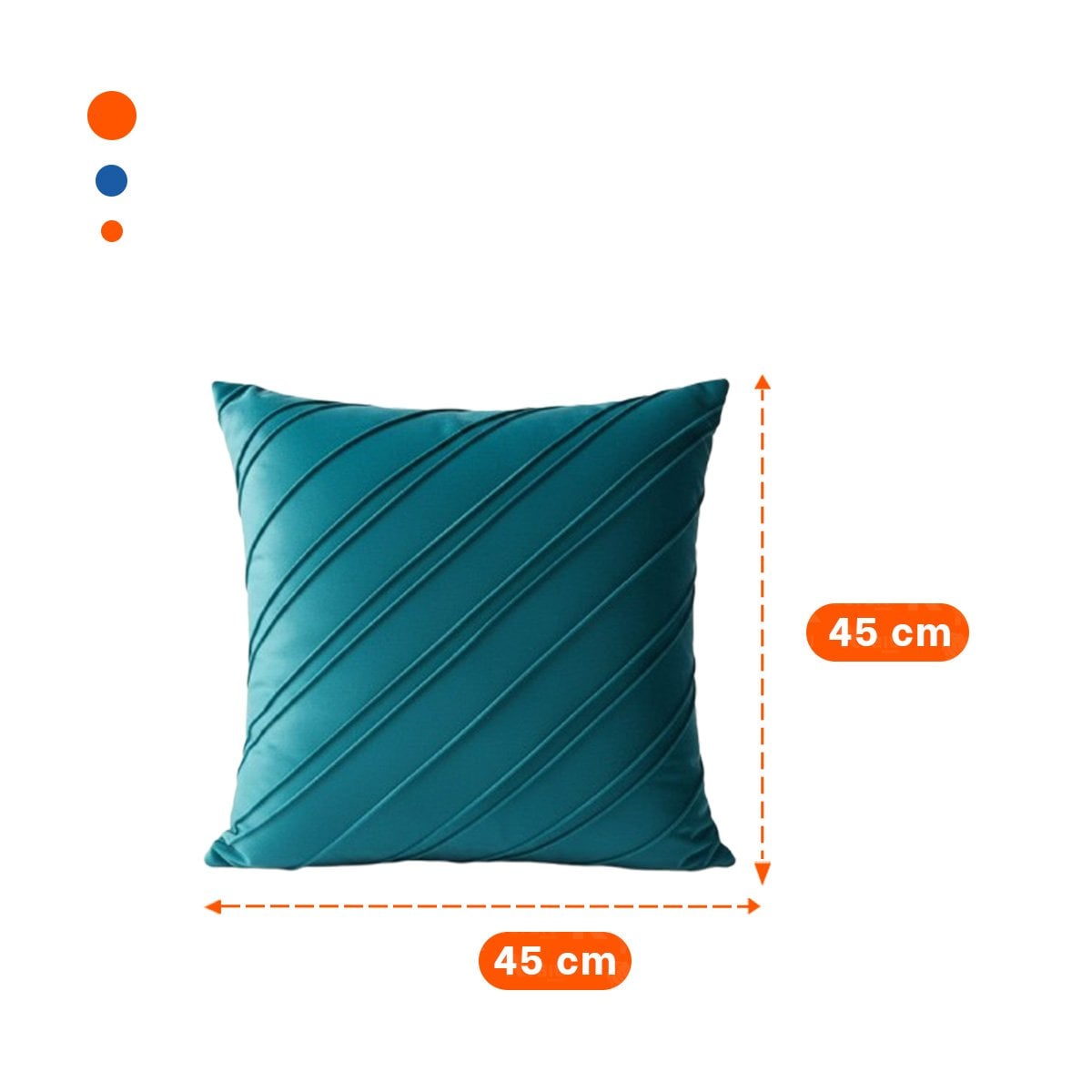 PACK2 FUNDA PARA ALMOHADA CON TERCIOPELO Y DIAGONALES DE COLOR VERDE AZULADO Y+PAPEL REGALO - 4