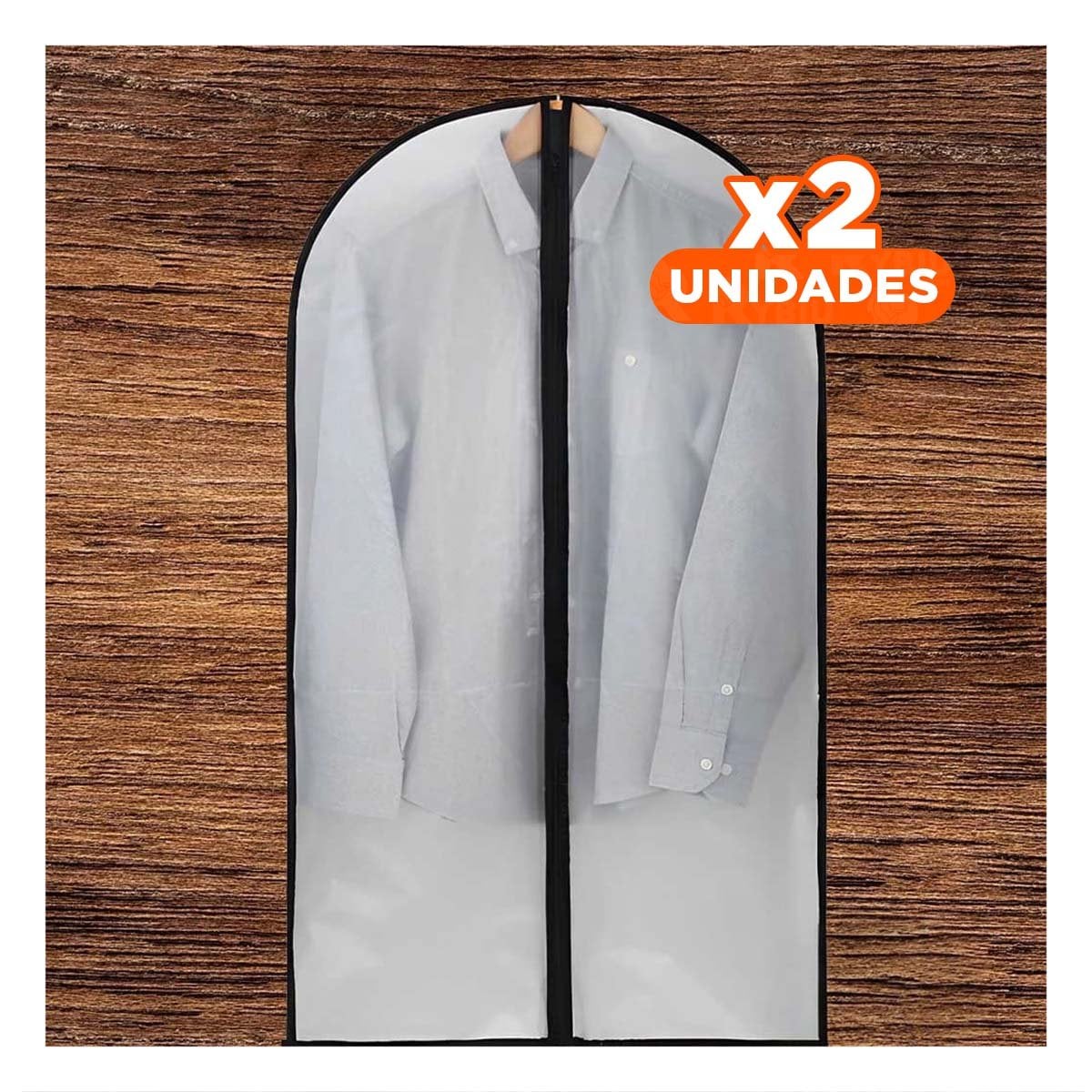 PACK2 CUBIERTA PARA ROPA FORMAL DE USO DIARIO 60CMX80CM BLANCO Y+REGALO STICKER - 1