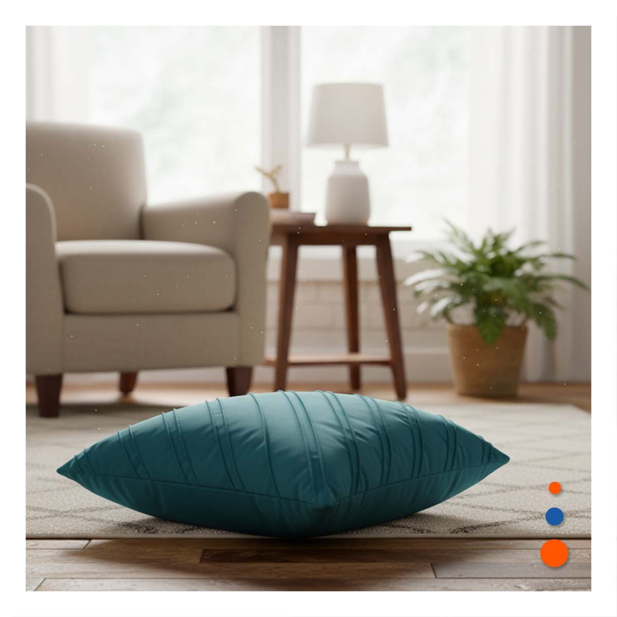 PACK4 FUNDA PARA ALMOHADA DE TERCIOPELO Y DIAGONALES EN COLOR VERDE AZULADO Y+PAPEL REGALO - 5