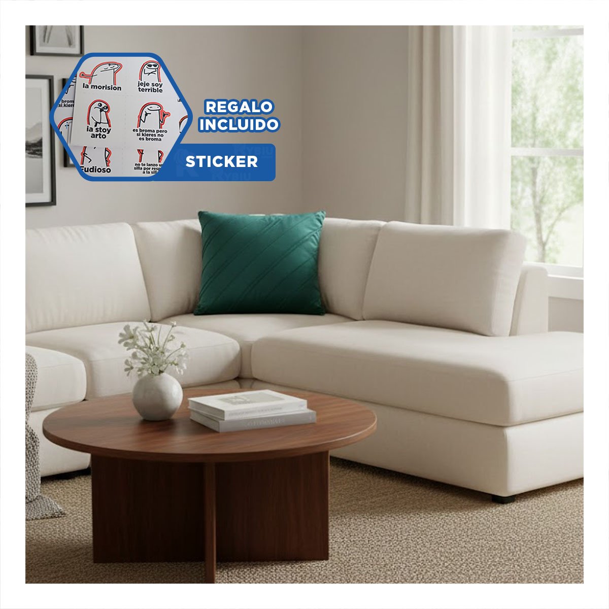 CUBIERTA DECORATIVA DE TERCIOPELO VERDE OSCURO QUE INTEGRA RAYAS DIAGONALES YREGALO STICKER - 1