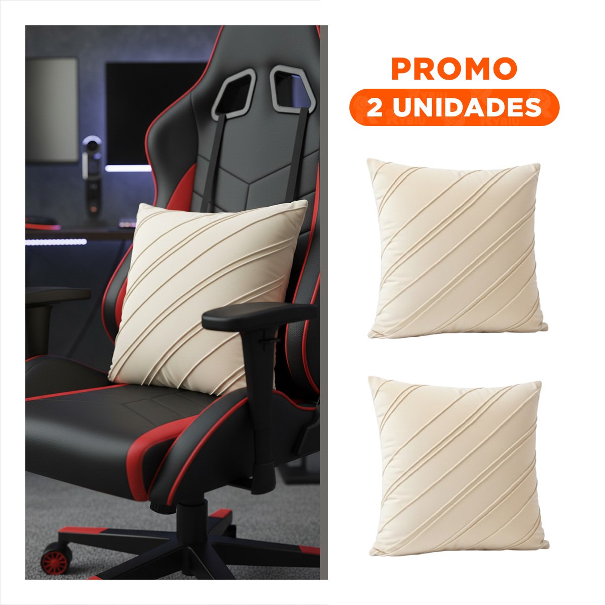 PACK2 FUNDA DE TERCIOPELO CREMA QUE INTEGRA RAYAS DIAGONALES CON LECTURA VISUAL CONTINUA - 1