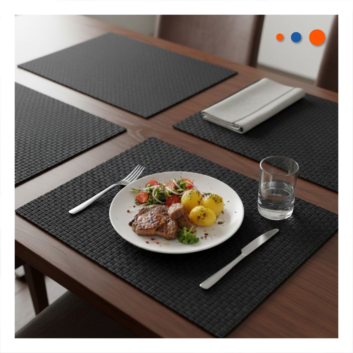 PACK4 SOLUCION DECORATIVA DE MESA RECTANGULAR 4 PIEZAS PARA COMEDOR Y+PAPEL REGALO - 2