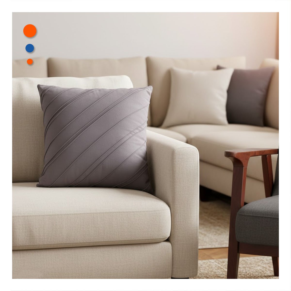 CUBIERTA PENSADA PARA ALMOHADA CON SUPERFICIE DE TERCIOPELO Y TONO PLOMO OSCURO Y+POST IT - 3