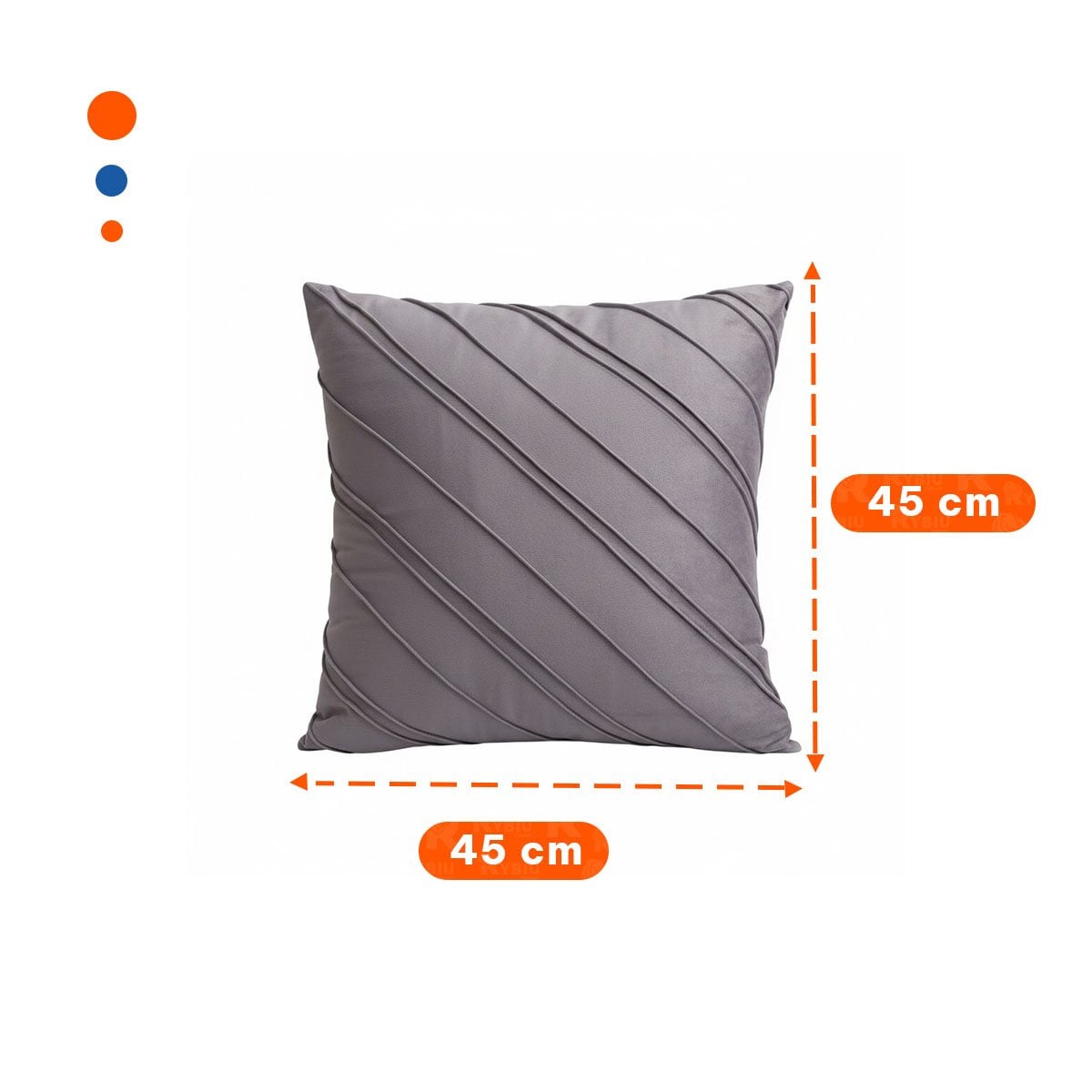 CUBIERTA PENSADA PARA ALMOHADA CON SUPERFICIE DE TERCIOPELO Y TONO PLOMO OSCURO Y+POST IT - 4