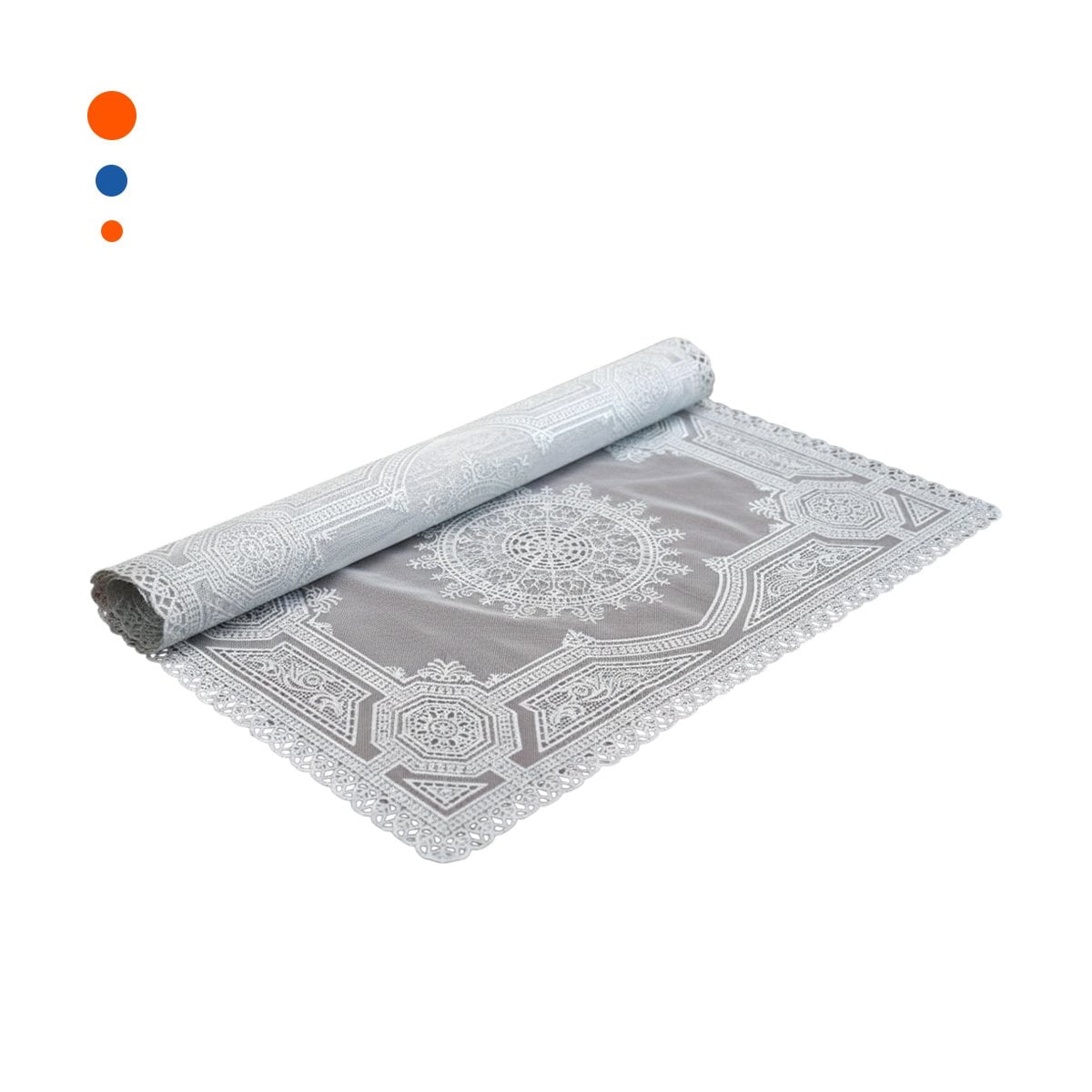PACK12 CUBIERTA PLATEADA SOFISTICADA CON MANDALA PARA MESA NAVIDENA Y+REGALO STICKER - 2