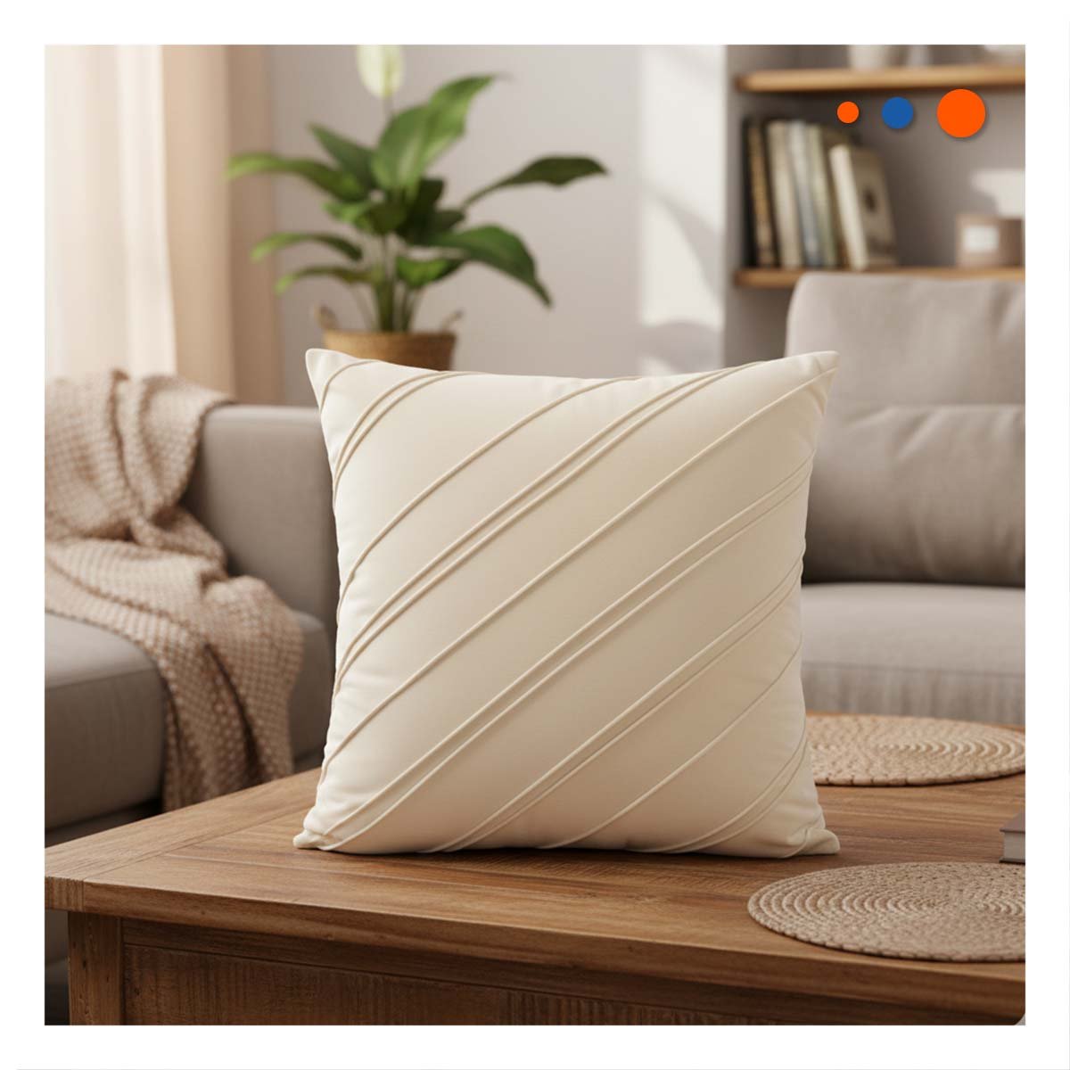 PACK6 FORRO DE TERCIOPELO CREMA CON RAYAS DIAGONALES BIEN DEFINIDAS Y+REGALO STICKER - 5
