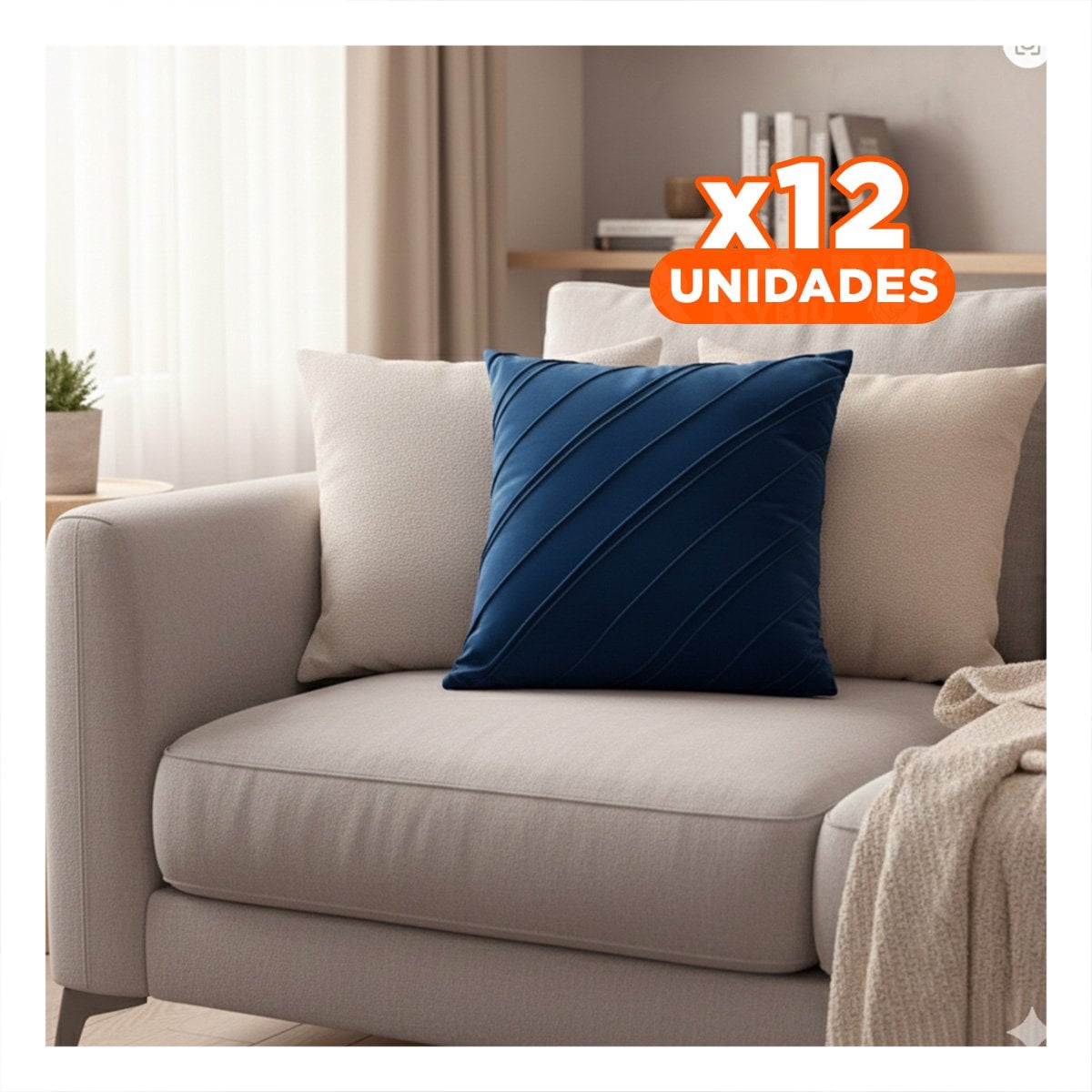 PACK12 FORRO PENSADO PARA ALMOHADA CON PRESENCIA ROJA Y TACTO SUAVE DE 45CM - 1