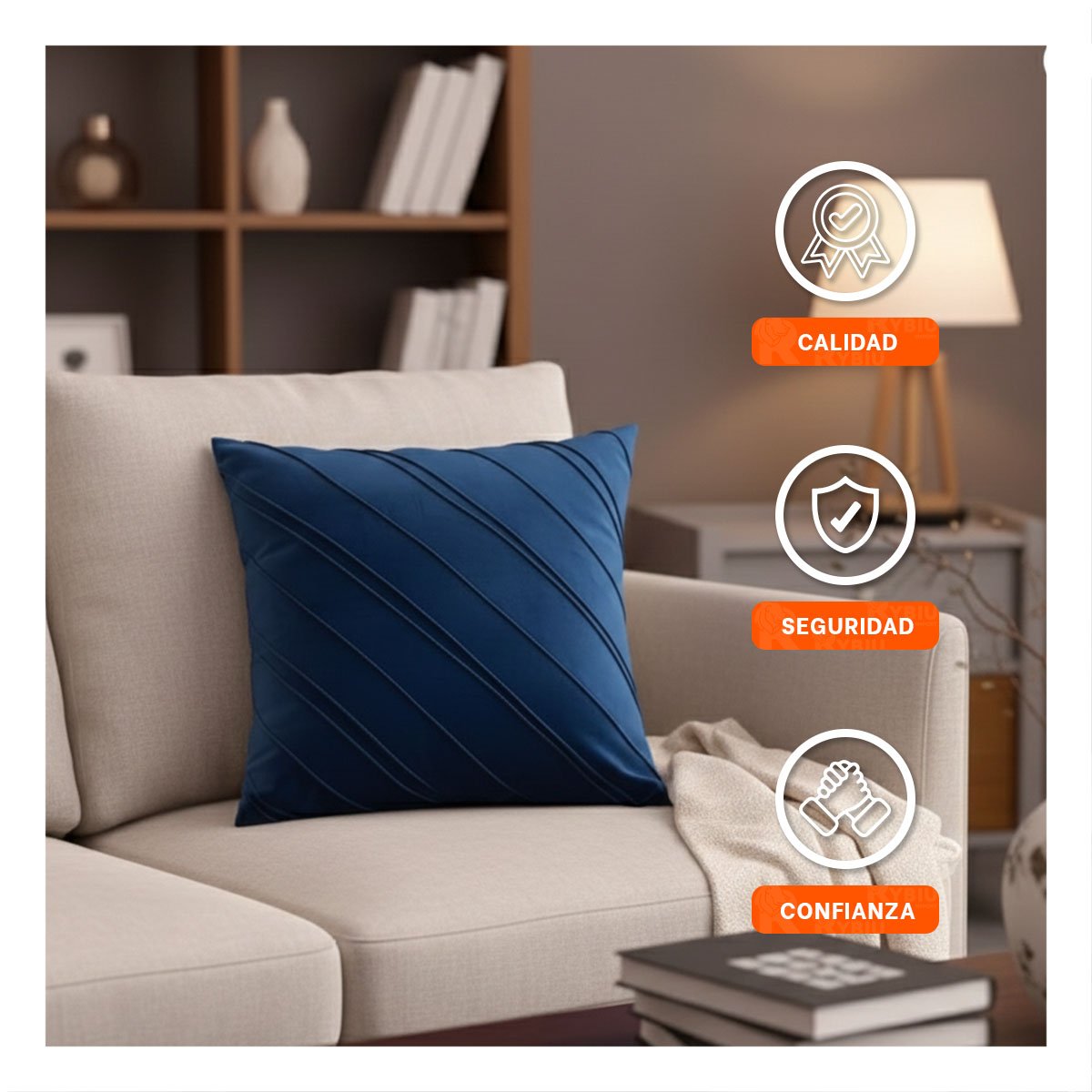 PACK12 FORRO PENSADO PARA ALMOHADA CON PRESENCIA ROJA Y TACTO SUAVE DE 45CM - 3