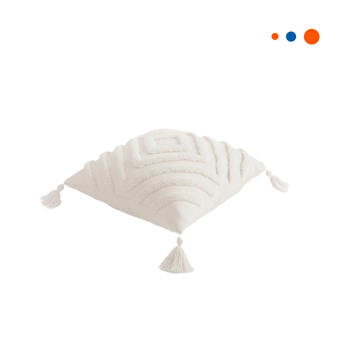 PACK4 FUNDA BOHO DE ROMBOS CRECIENDO CON BASE TEXTIL EN POLIESTER CREMA Y+PAPEL REGALO - 3