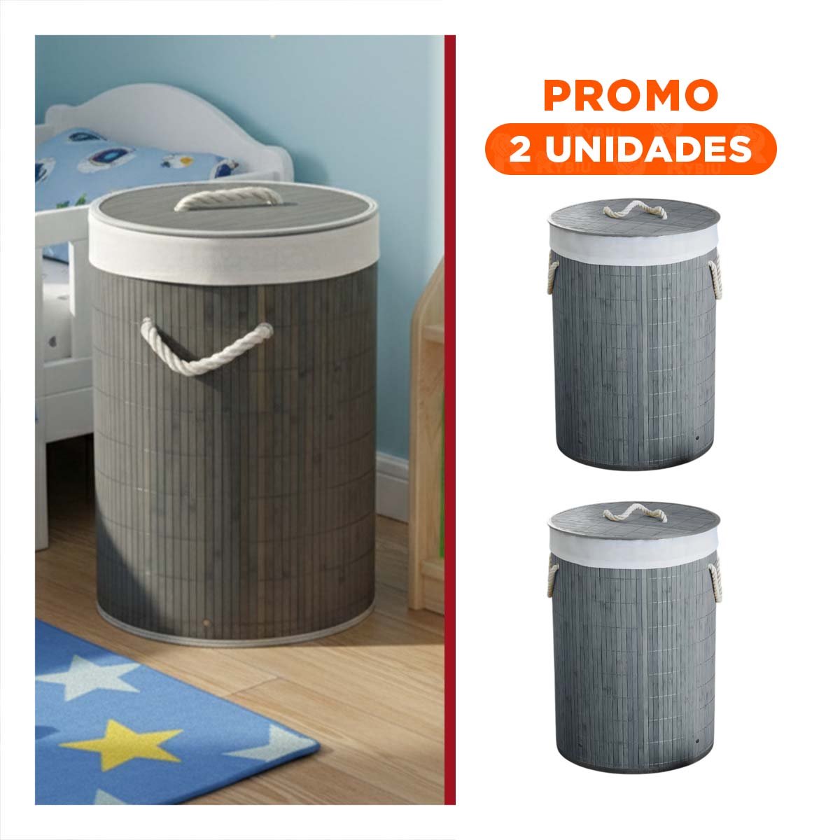 PACK2 COMPONENTE PLEGABLE CIRCULAR CON TAPA PARA USO EN HOGAR - 1