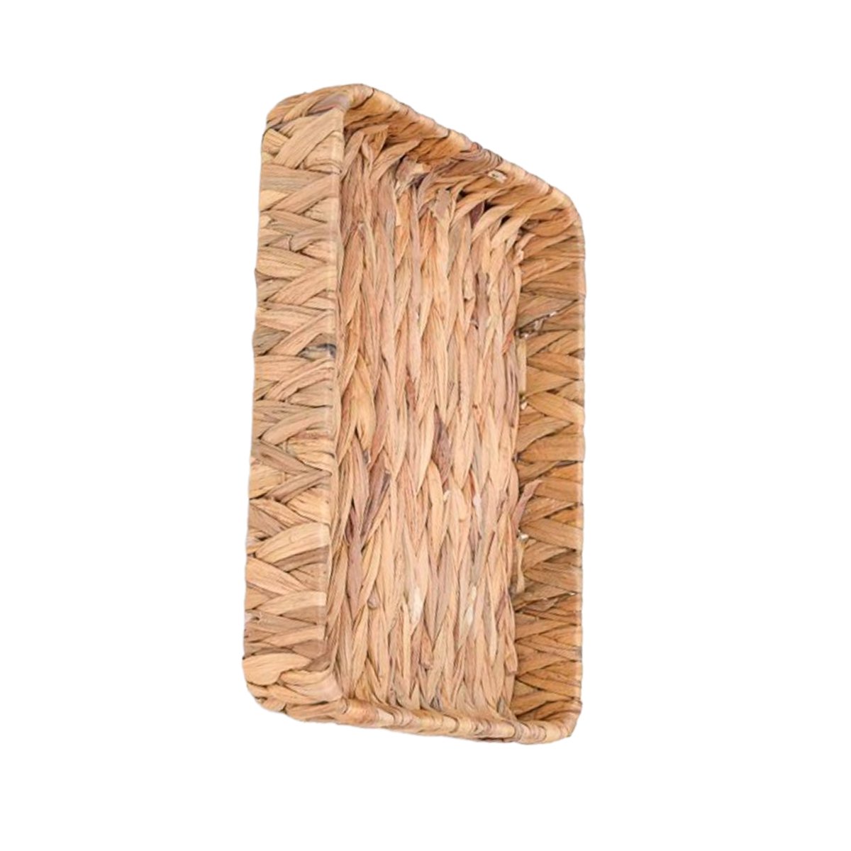 CANASTO TEJIDO RECTANGULAR GRASS 36X28X6CM MOSTAZA PARA GUARDAR Y DECORAR Y+REGALO STICKER - 3