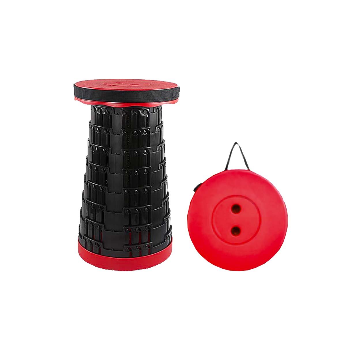 PACK2 REPOSERA ELEGANTE 3 SEGUROS PORTATILES TAPA ROJO CENTRO NEGRO PARA PATIO Y+REGALO STICKER - 2