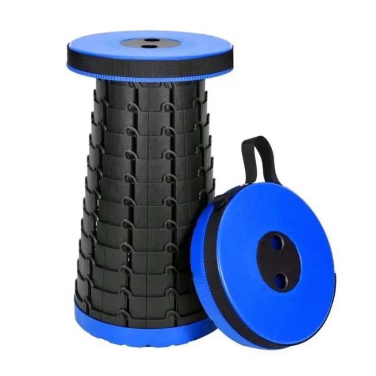 PACK2 SILLA RESISTENTE 3 SEGUROS PORTATIL TAPA AZUL CENTRO NEGRO PARA SALA Y+REGALO STICKER - 2