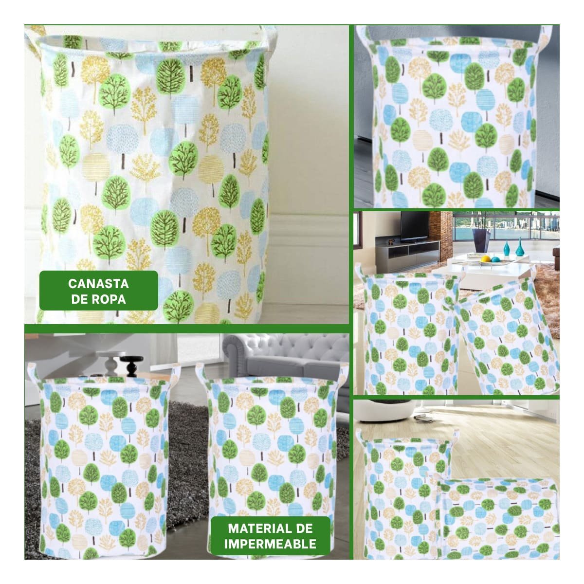 PACK4 RECIPIENTE DE ARBOLES PARA ROPA QUE FACILITA TRANSPORTE SEGURO 43X35CM Y+REGALO STICKER - 2
