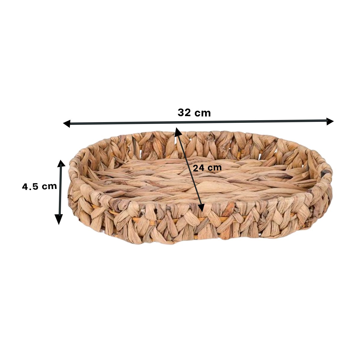 PACK12 ORGANIZADOR PRÁCTICA OVALADA GRASS 32X24X4.5CM PARA SALA MOSTAZA Y+PAPEL REGALO - 4
