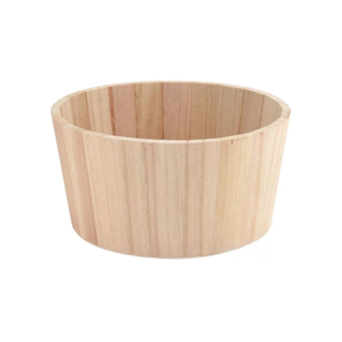 PACK2 CONTENEDOR DE MADERA CIRCULAR 24X11CM PARA ESTILO DE PATIO DE LARGA VIDA Y+REGALO STICKER - 2