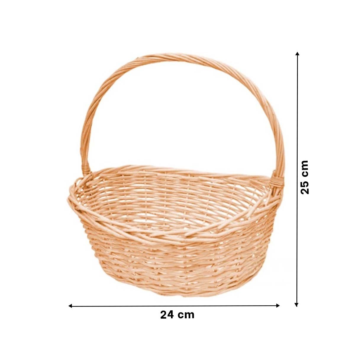 PACK2 CANASTA CIRCULAR CON TEJIDO DE MIMBRE Y DIMENSIONES 24X24X25CM Y+REGALO STICKER - 4