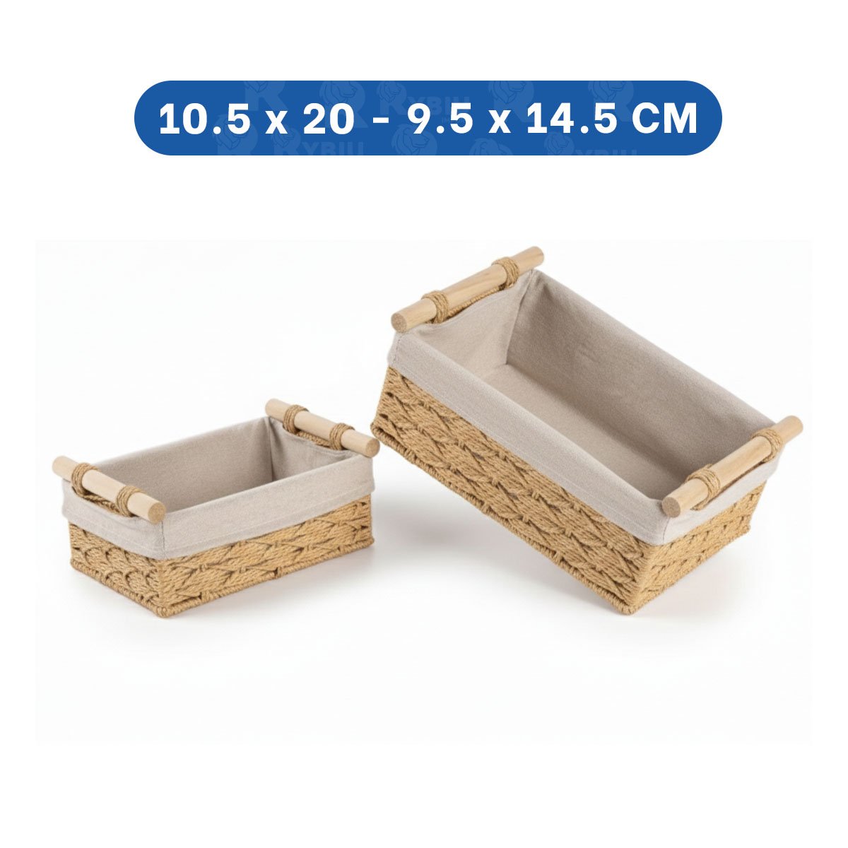 PACK6 CAJA DECORATIVA PARA REPISAS MOSTAZA 24.5X14.5CM Y+REGALO STICKER - 4
