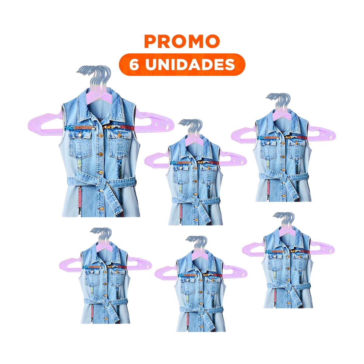 PACK6 ACCESORIO PARA CLOSET DE ALAMBRE CON PLASTICO LILA 5 PIEZAS - 1