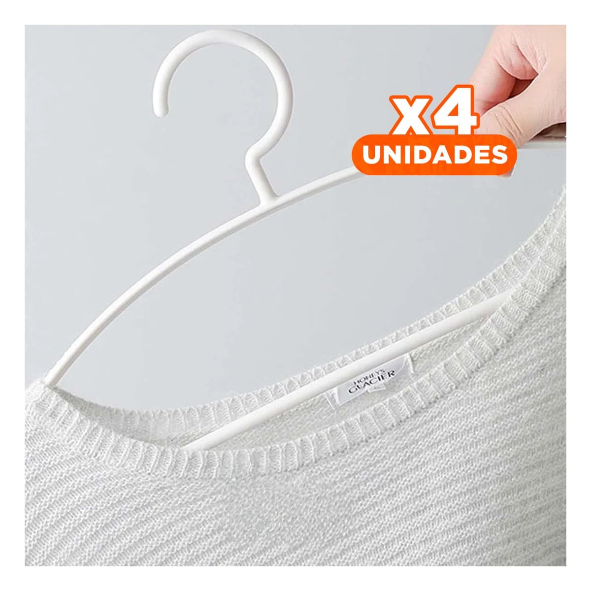 PACK4 SOPORTE DIARIO DE PLASTICO BLANCO MEDIA LUNA DE 4 PIEZAS PARA CASA - 1