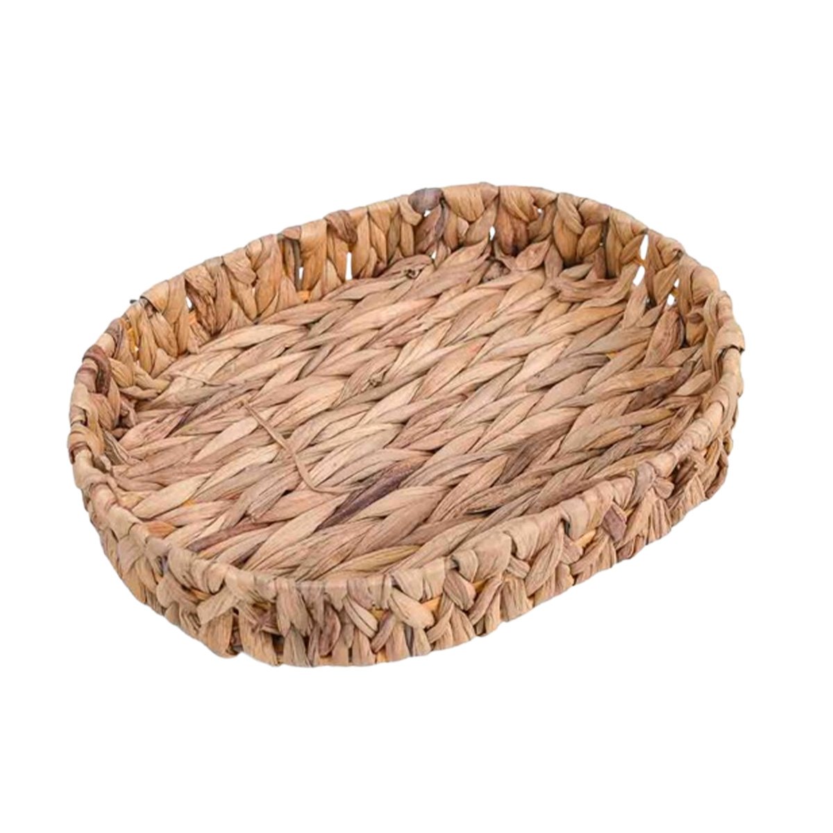 PACK4 BANDEJA TEJIDA OVALADA GRASS 36X28X6CM MOSTAZA FUNCIONAL PARA ORGANIZAR YPAPEL REGALO - 3
