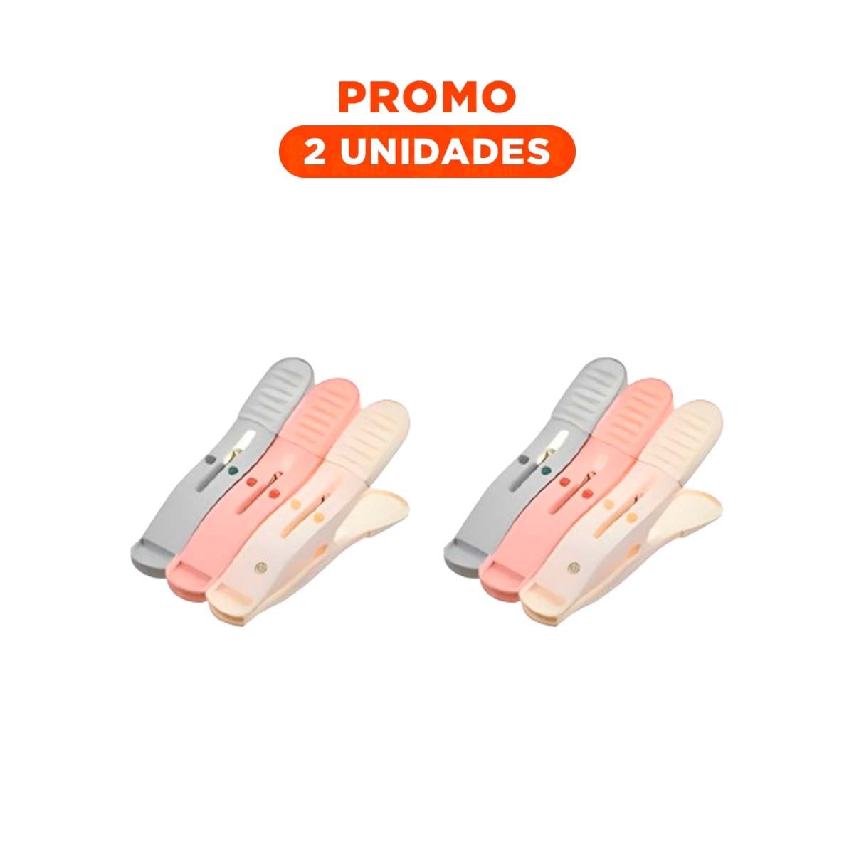 PACK2 GANCHOS DE ROPA MULTICOLOR DE TRES COLORES CON CUERDA PARA HOGAR - 1