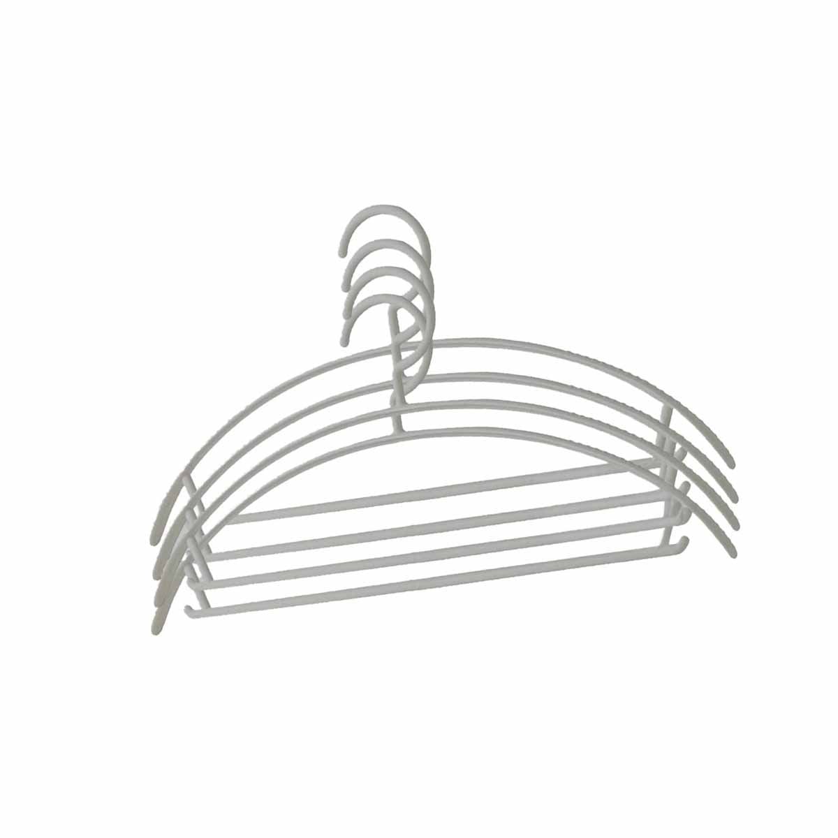 PACK6 SOPORTE COMPACTO DE PLASTICO PLOMO MEDIA LUNA DE 4 PIEZAS PARA ROPA Y+REGALO STICKER - 2