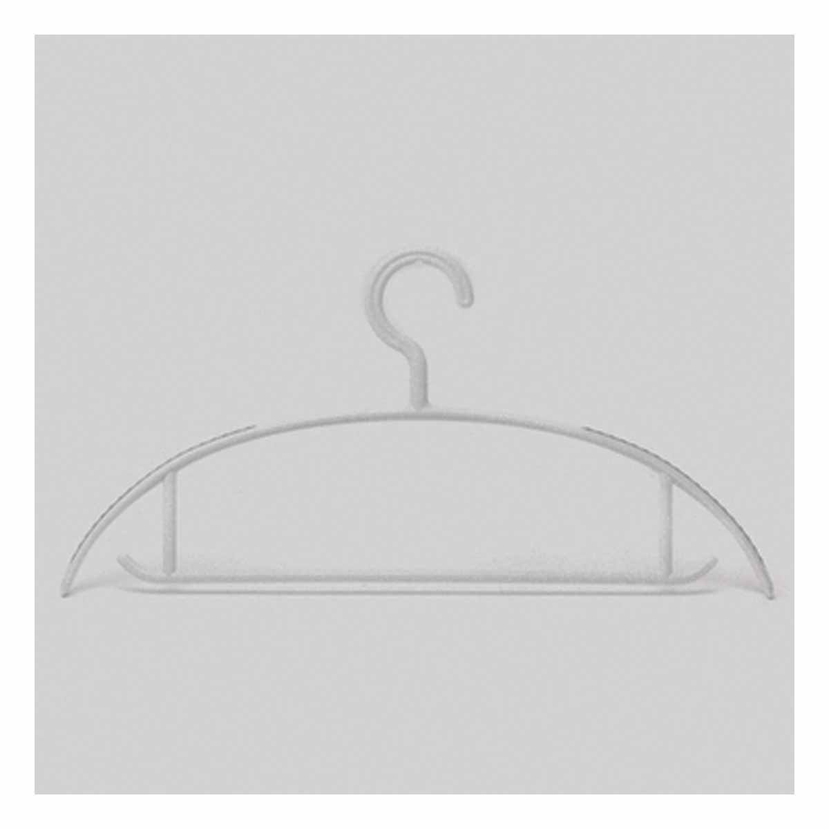 PACK6 SOPORTE COMPACTO DE PLASTICO PLOMO MEDIA LUNA DE 4 PIEZAS PARA ROPA Y+REGALO STICKER - 3