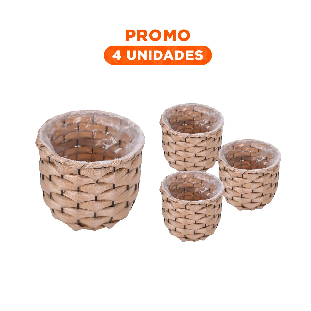 PACK4 RECIPIENTE DECORATIVO PARA ORGANIZAR ARTICULOS PERSONALES YREGALO STICKER - 1