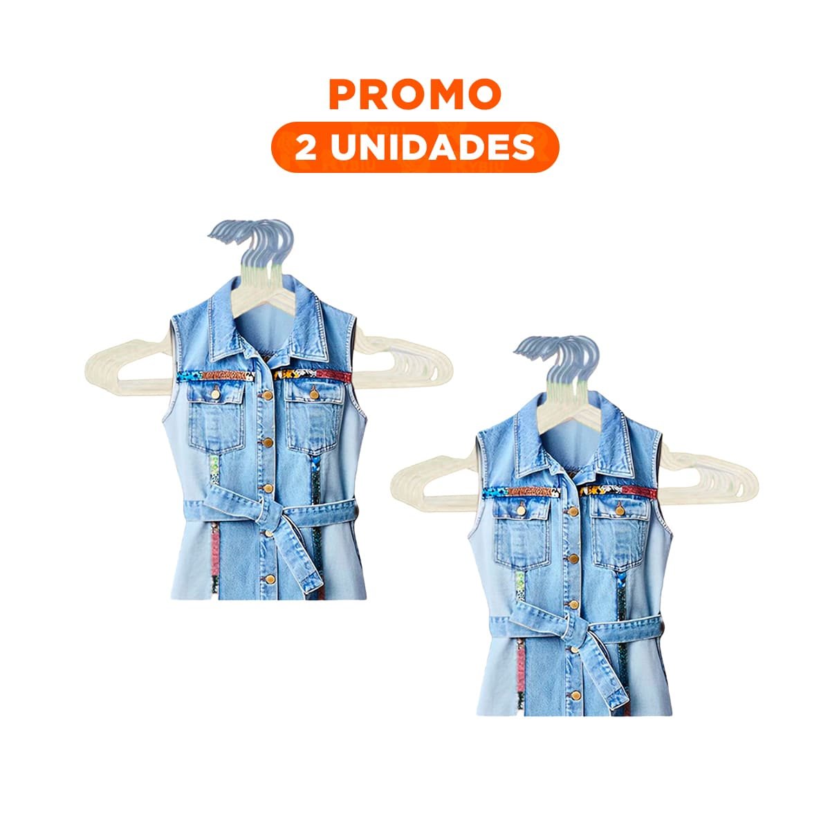 PACK2 ORGANIZADOR DE ROPA QUE MEJORA CADA ESPACIO 5 PIEZAS 20X40,5CM BLANCO - 1