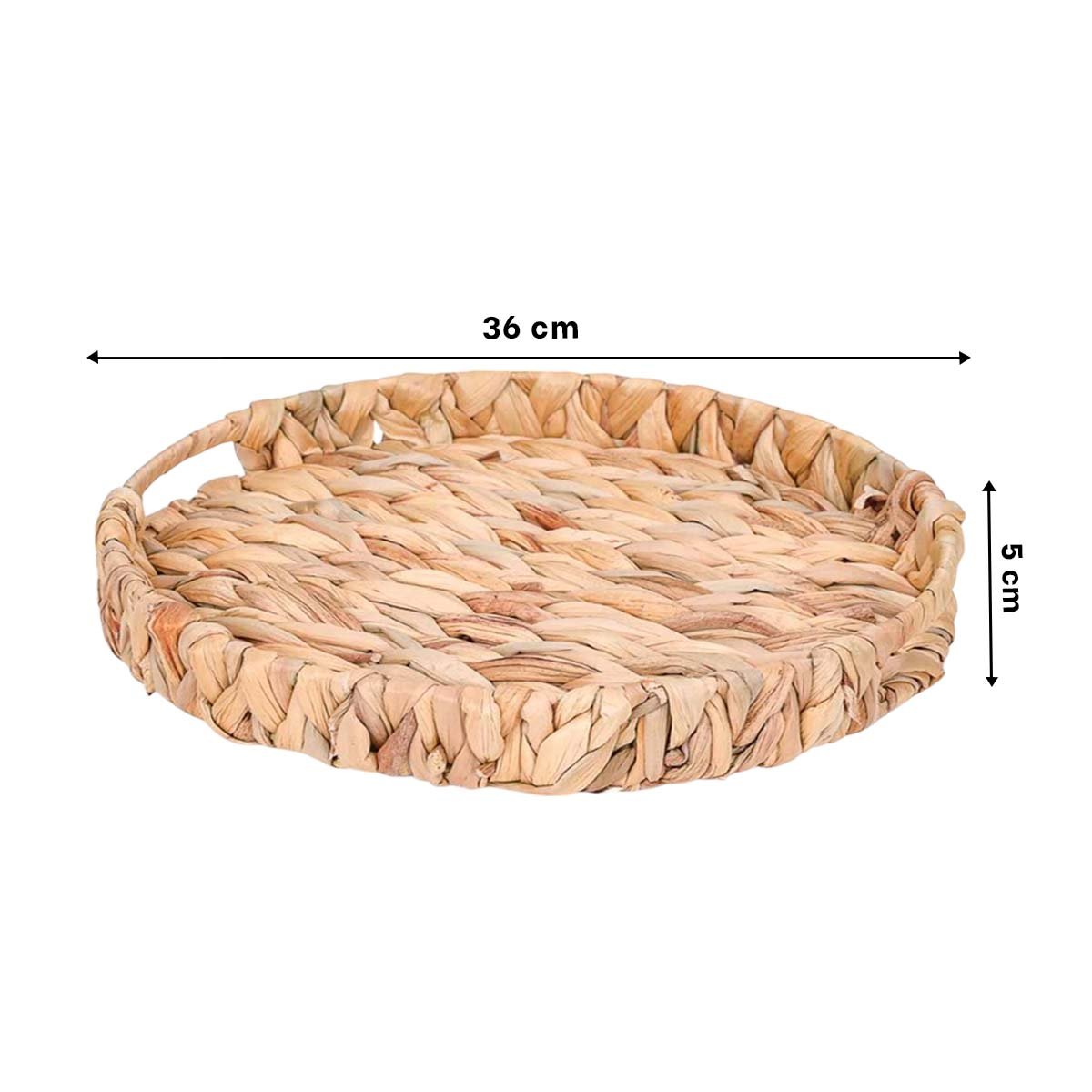 CAJA COMPACTA TEJIDA CIRCULAR CON ASAS GRASS 36X5CM MOSTAZA PARA USO DIARIO - 4
