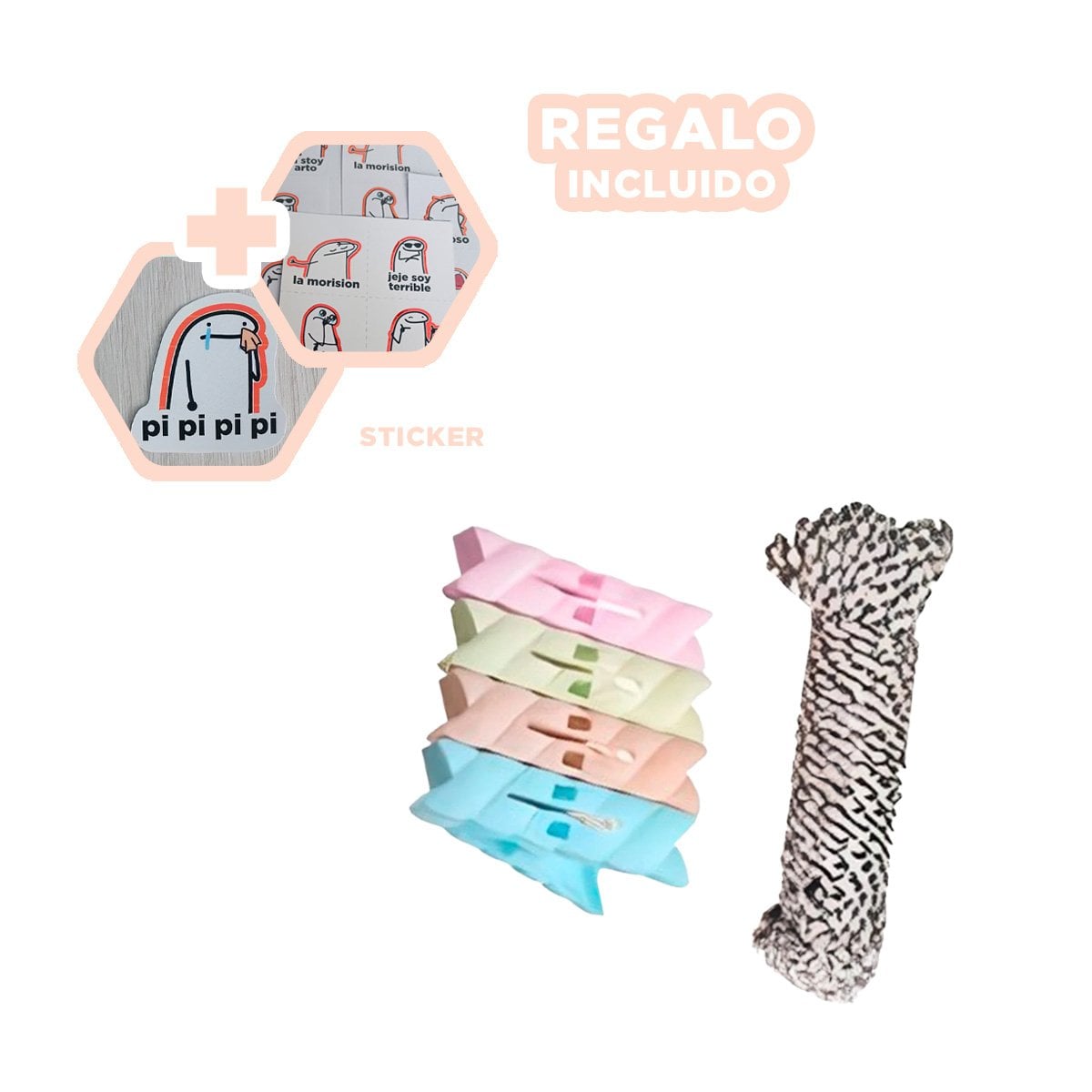 COLGADOR DECORATIVO DE ROPA Y CUERDA MULTICOLOR PARA CASA Y+REGALO STICKER - 1