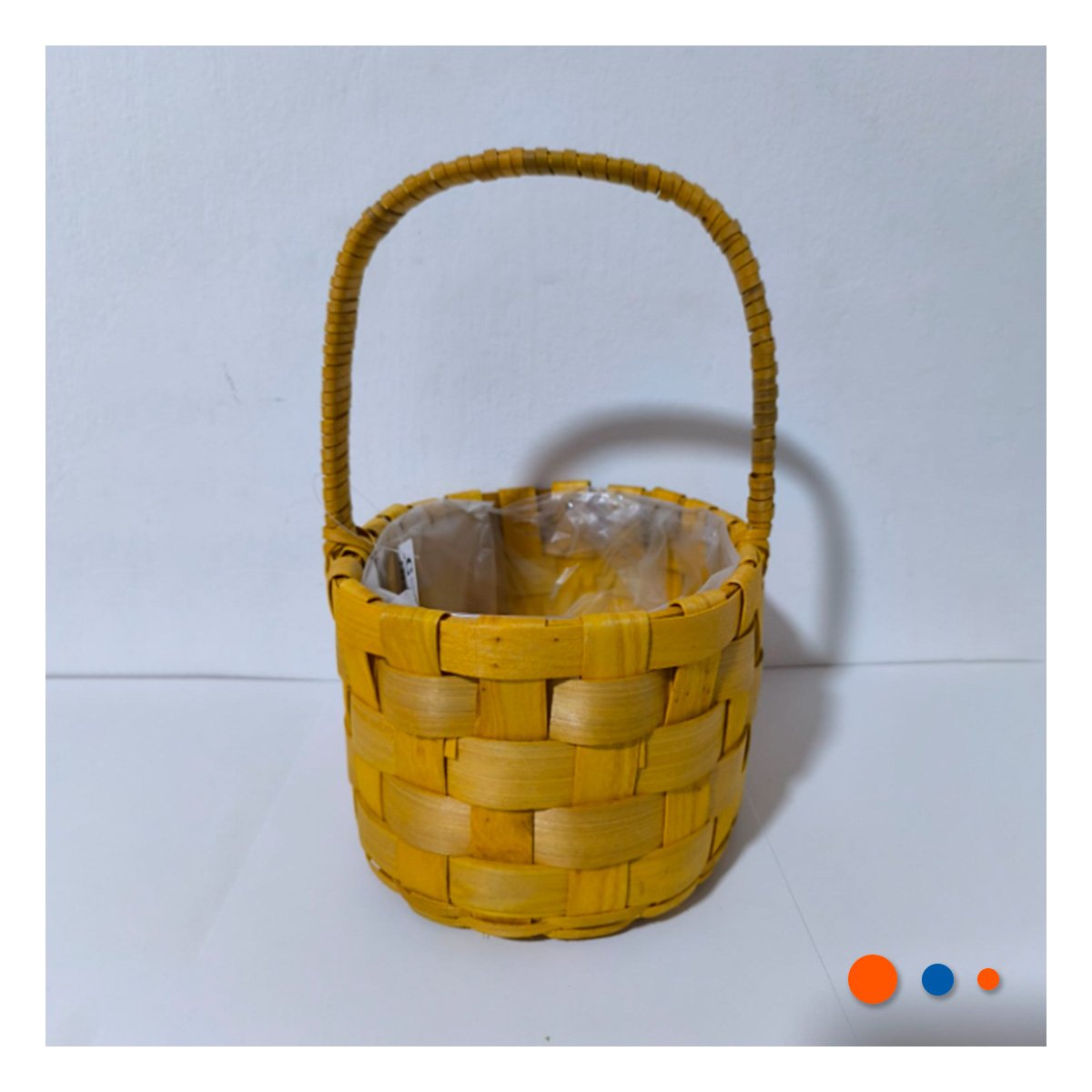 PACK2 CESTO CIRCULAR TEJIDO CON ASA PARA DECORAR Y MANTENER EL ORDEN DEL HOGAR - 2