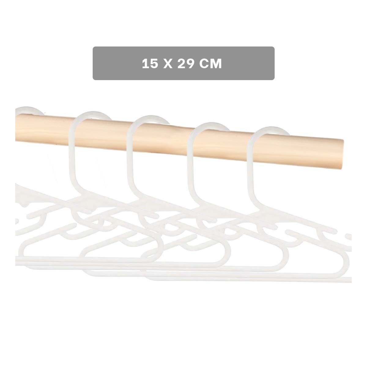 PACK4 PERCHA PARA ROPA DE MUJER Y HOMBRE BIEN COLOCADA 5 PIEZAS 15X29CM BLANCO Y+PAPEL REGALO - 4