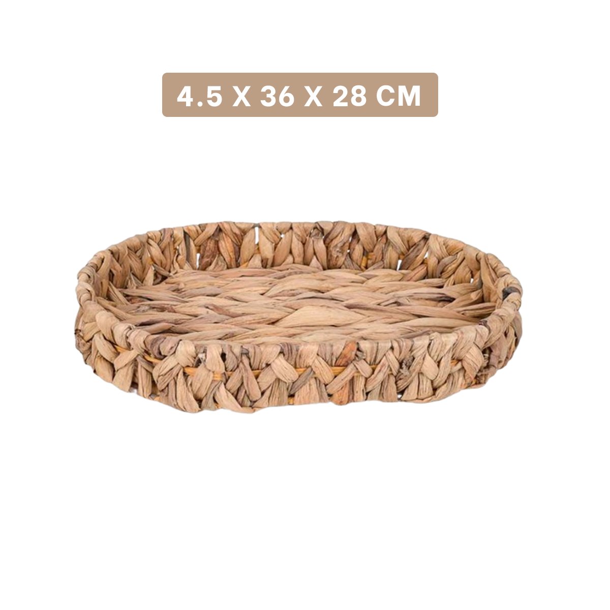 BANDEJA MULTIFUNCIONAL OVALADA GRASS 32X24X4.5CM PARA COCINA MOSTAZA Y+REGALO STICKER - 4