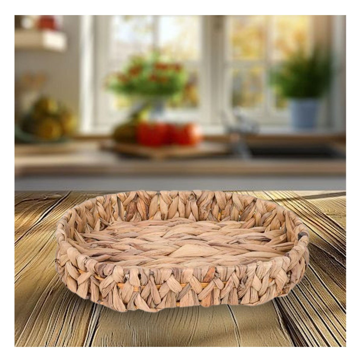BANDEJA MULTIFUNCIONAL OVALADA GRASS 32X24X4.5CM PARA COCINA MOSTAZA Y+REGALO STICKER - 5