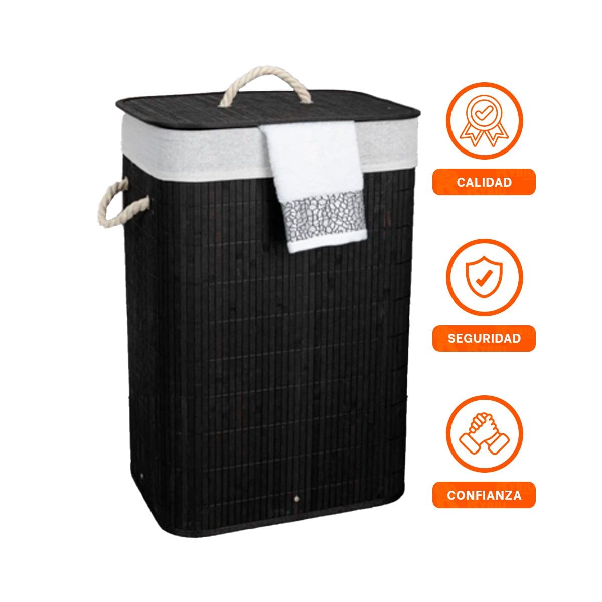 BAUL PLEGABLE RECTANGULAR CON TAPA PARA ORDENAR ACCESORIOS EN HOGAR Y+LIGAS REGALO - 3