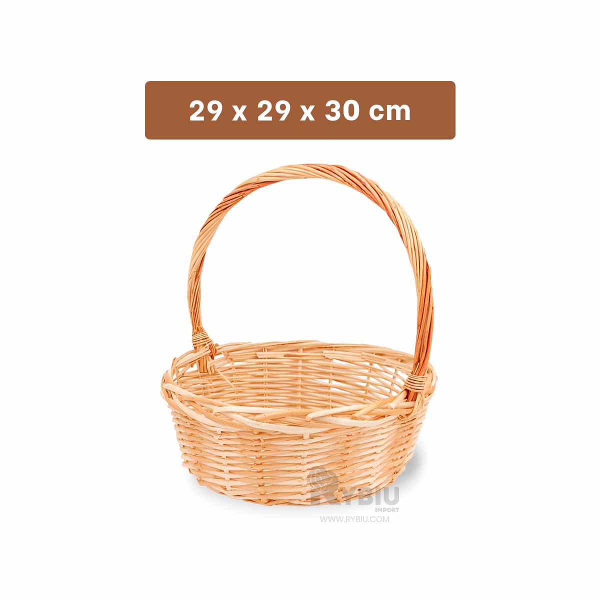 PACK4 CONTENEDOR DE MIMBRE CIRCULAR CON FORMATO 29X29X30CM EN DIMENSIONES Y+REGALO STICKER - 4