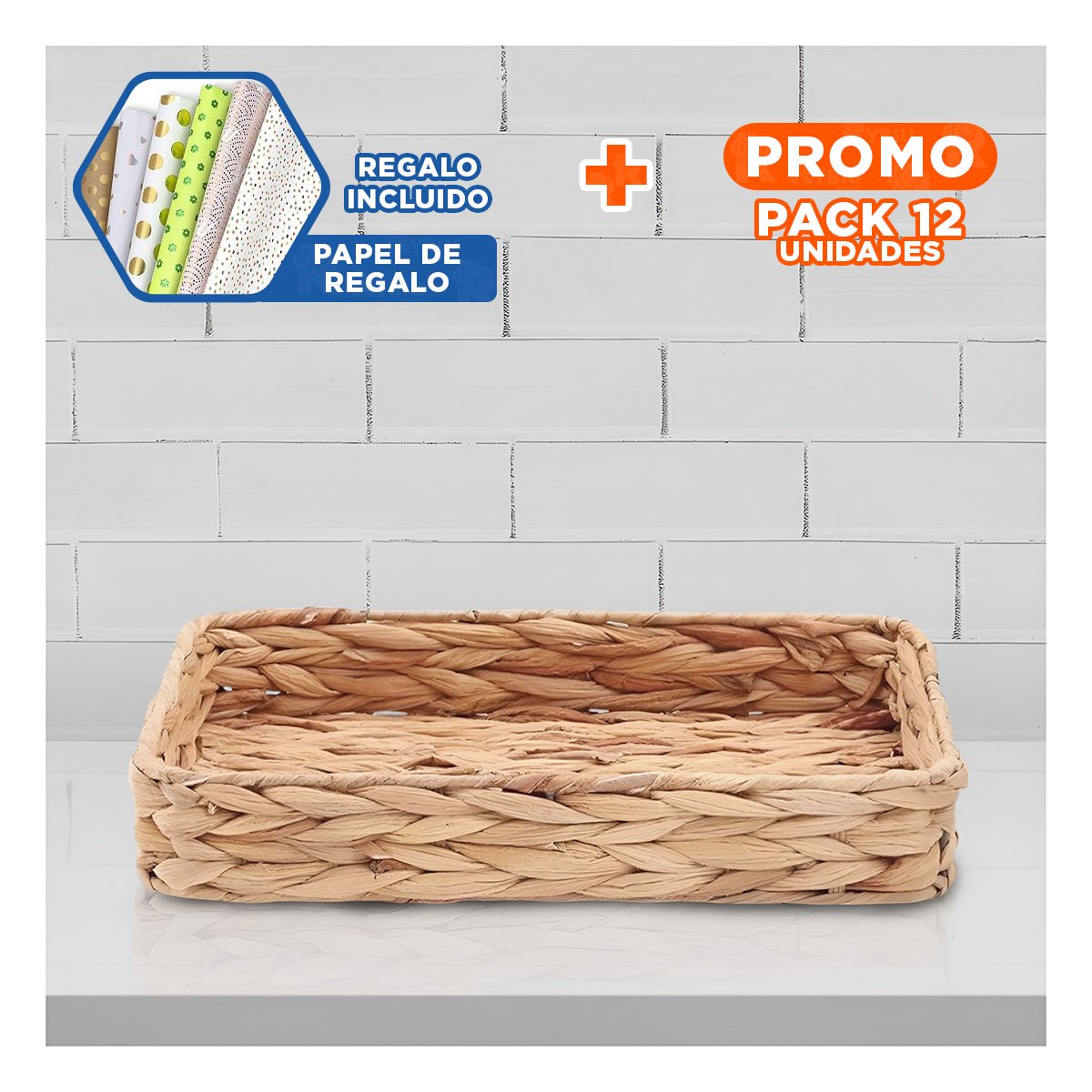 PACK2 CAJA PRACTICA RECTANGULAR GRASS 31X23X4CM PARA GUARDAR ARTICULOS DEL HOGAR YPAPEL REGALO - 1