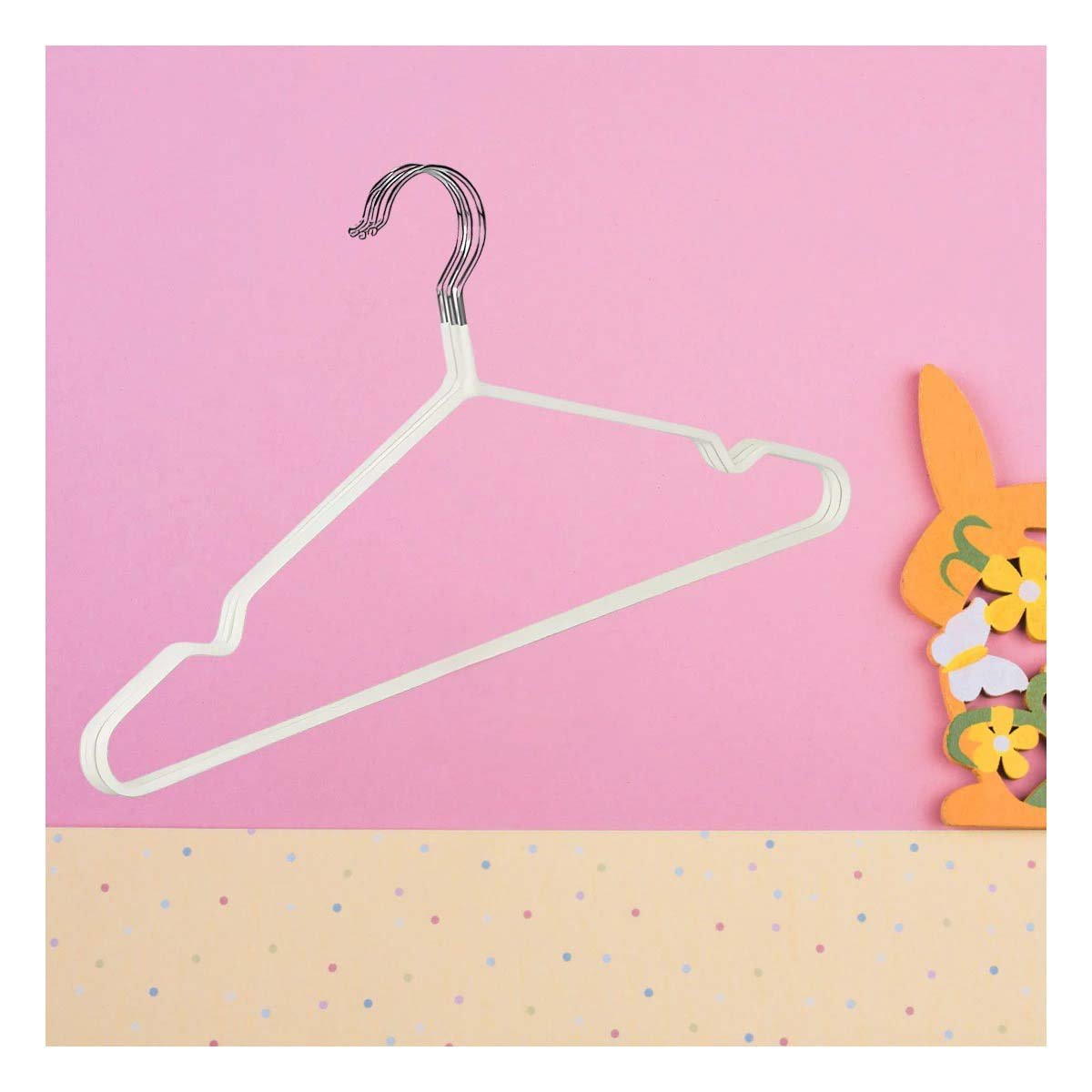 COLGANTE DE ROPA PRACTICO PARA ORGANIZAR RAPIDO 5 PIEZAS 20X40,5CM BLANCO - 1