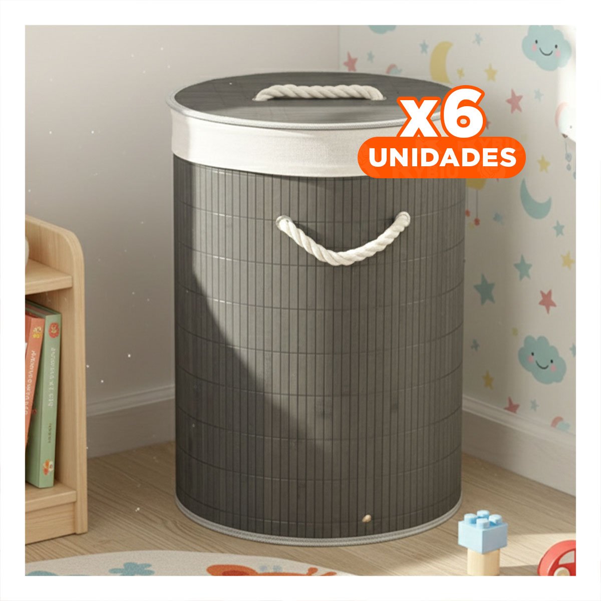 PACK6 LINEA PLEGABLE CIRCULAR CON TAPA PARA ALMACENAMIENTO EN CASA Y+REGALO STICKER - 1