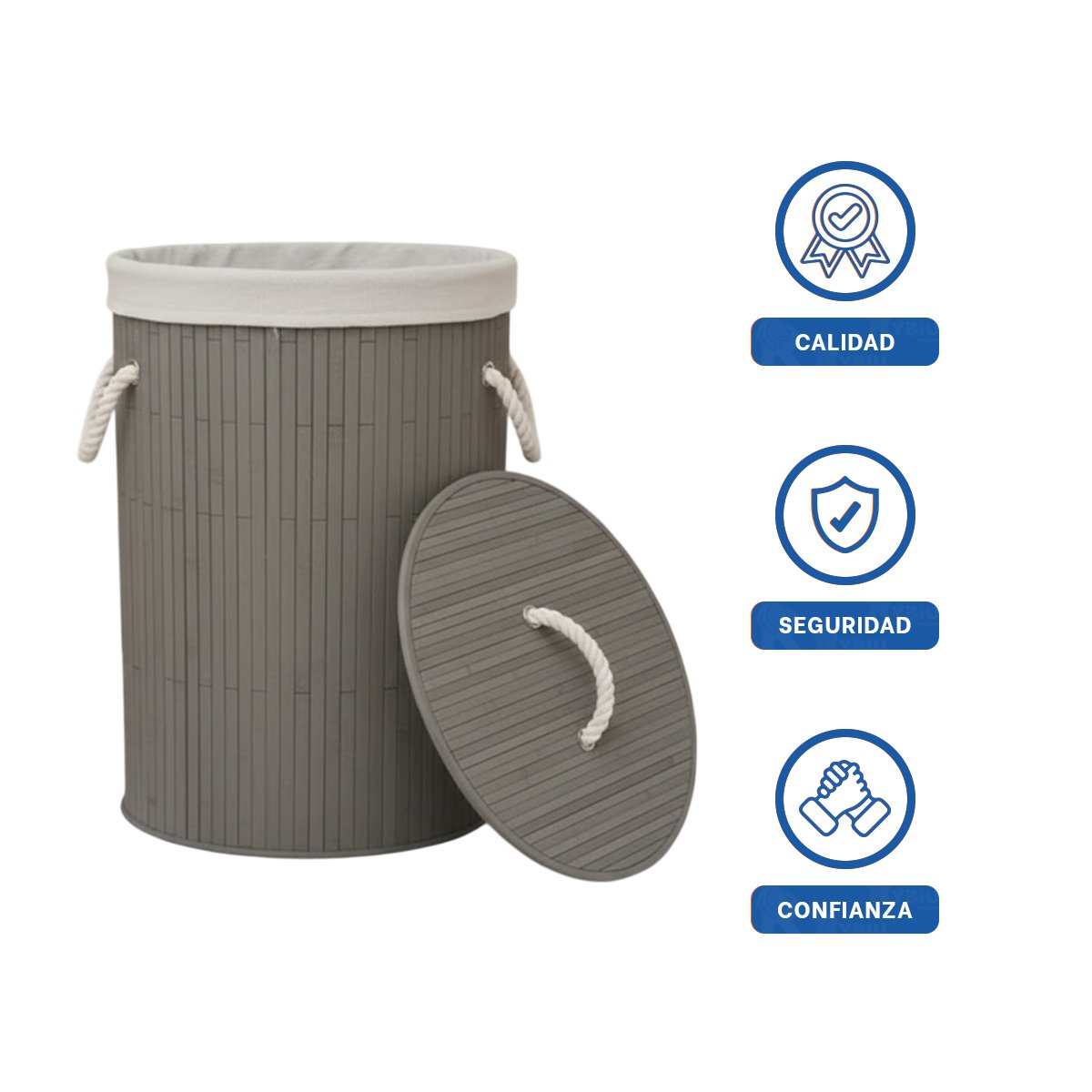 PACK6 LINEA PLEGABLE CIRCULAR CON TAPA PARA ALMACENAMIENTO EN CASA Y+REGALO STICKER - 2