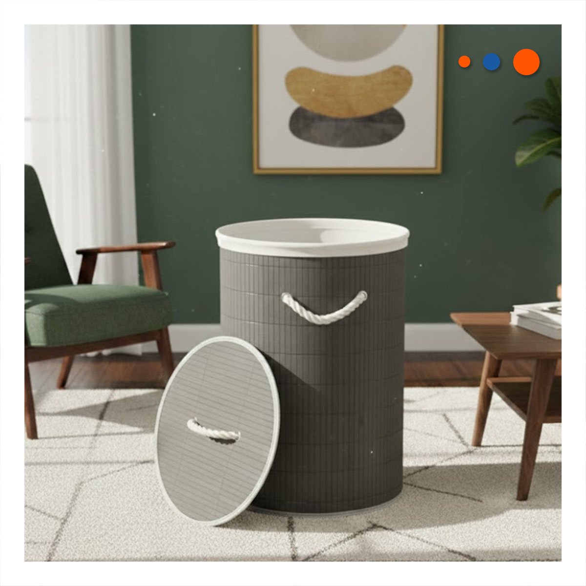 PACK6 LINEA PLEGABLE CIRCULAR CON TAPA PARA ALMACENAMIENTO EN CASA Y+REGALO STICKER - 5