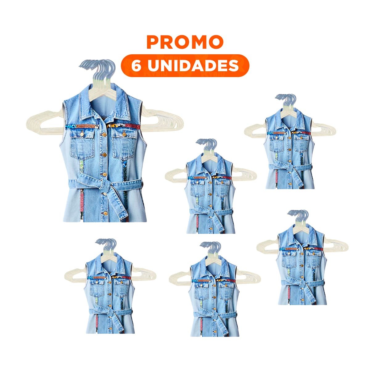 PACK6 CLIP PRACTICO QUE MANTIENE TODO EN SU LUGAR 5 PIEZAS 20X40,5CM BLANCO - 1