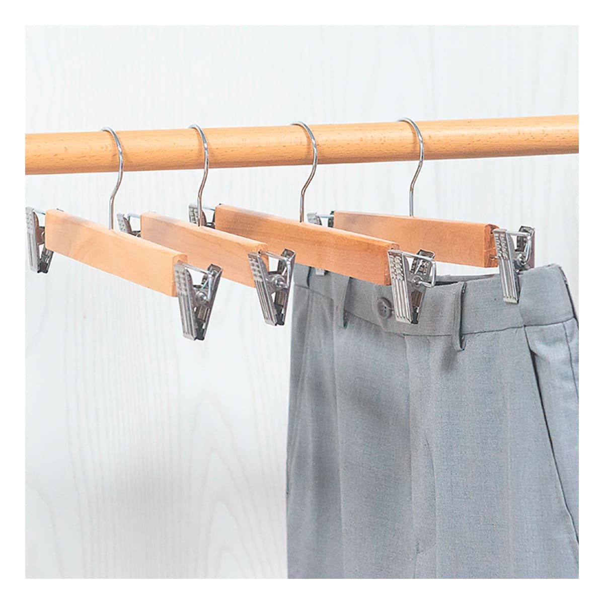 PERCHA PARA MANTENER PRENDAS INFANTILES 2 GANCHOS DE METAL 33CM MOSTAZA Y+PAPEL REGALO - 2