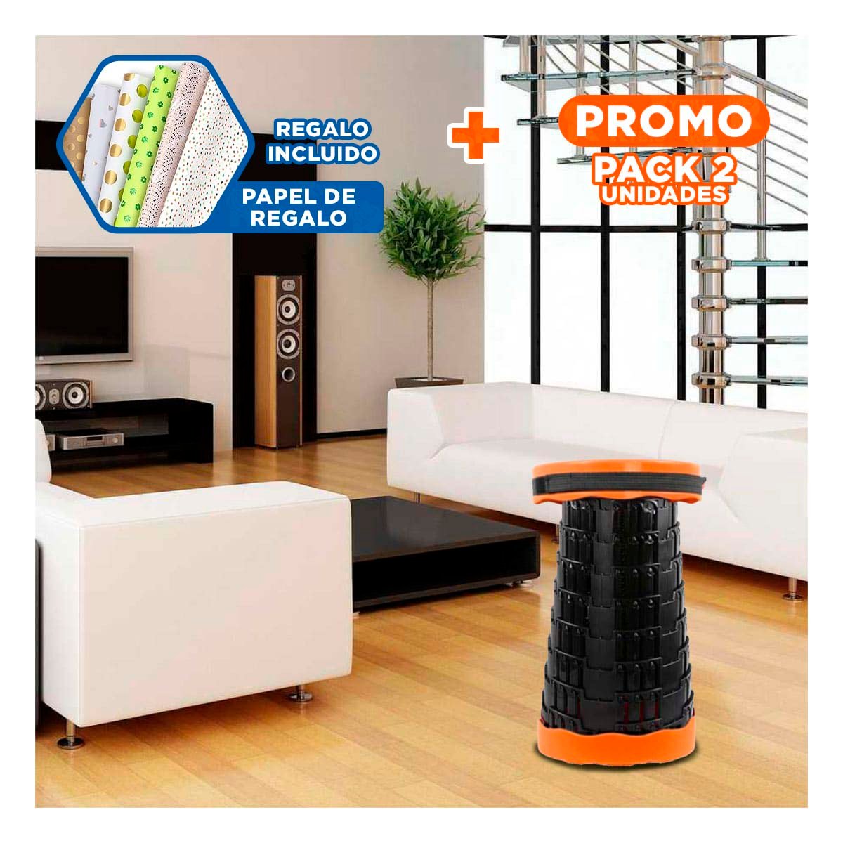 PACK2 SILLON CON TRES SEGUROS PARA APOYO DIARIO Y+PAPEL REGALO - 1