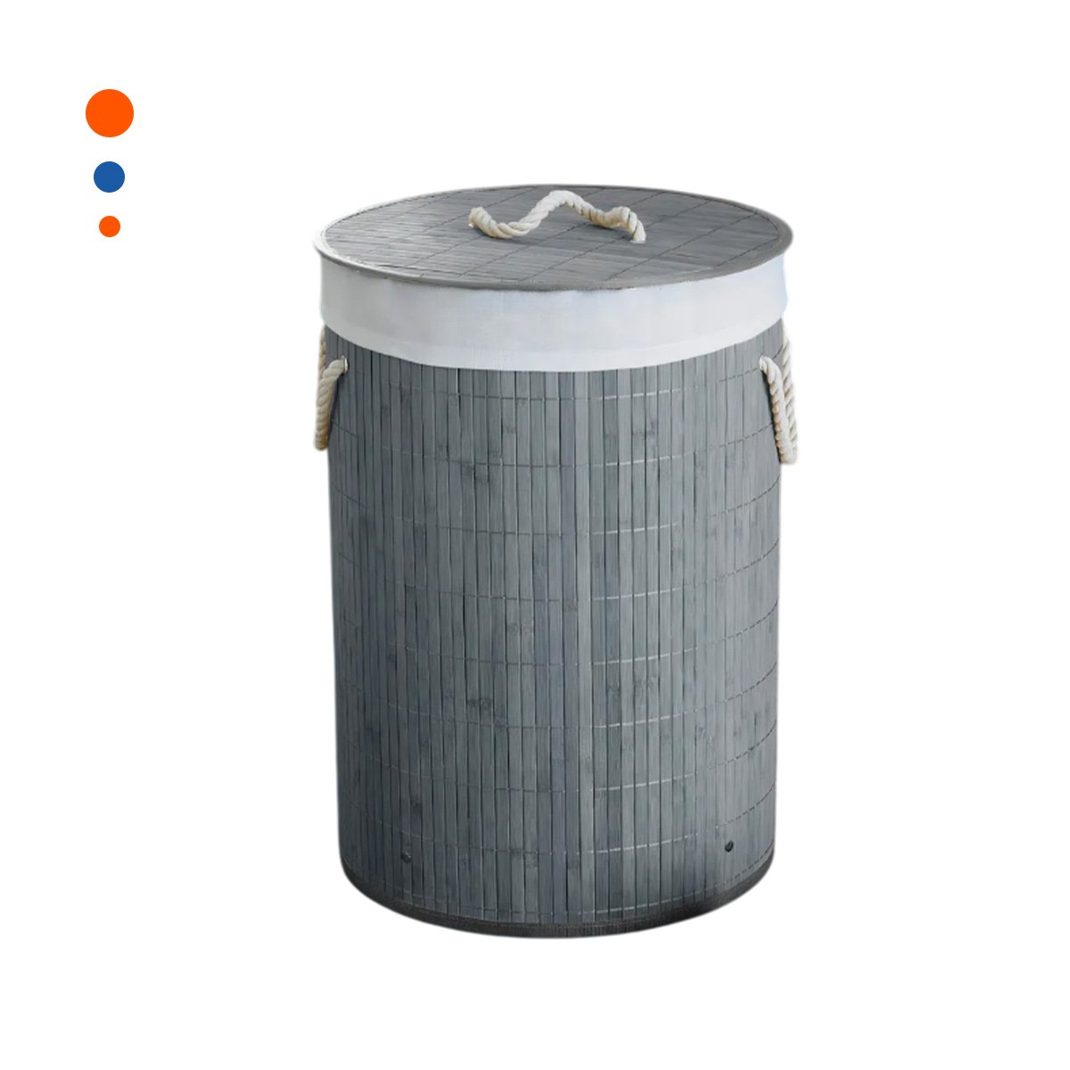 DEPOSITO PLEGABLE CIRCULAR CON TAPA PARA ALMACENAMIENTO EN HOGAR Y+PAPEL REGALO - 1