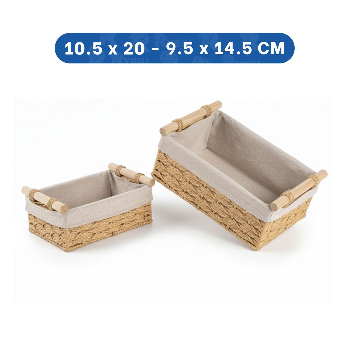 PACK6 CAJA ORGANIZADORA PARA CLOSET MOSTAZA 24.5X14.5CM - 4