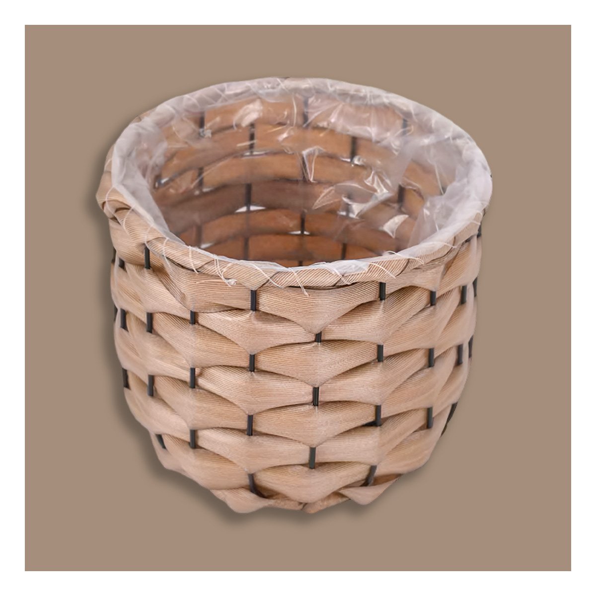 PACK4 CESTO PARA USO DOMESTICO CON ESTILO ENTRELAZADO DECORATIVO - 5