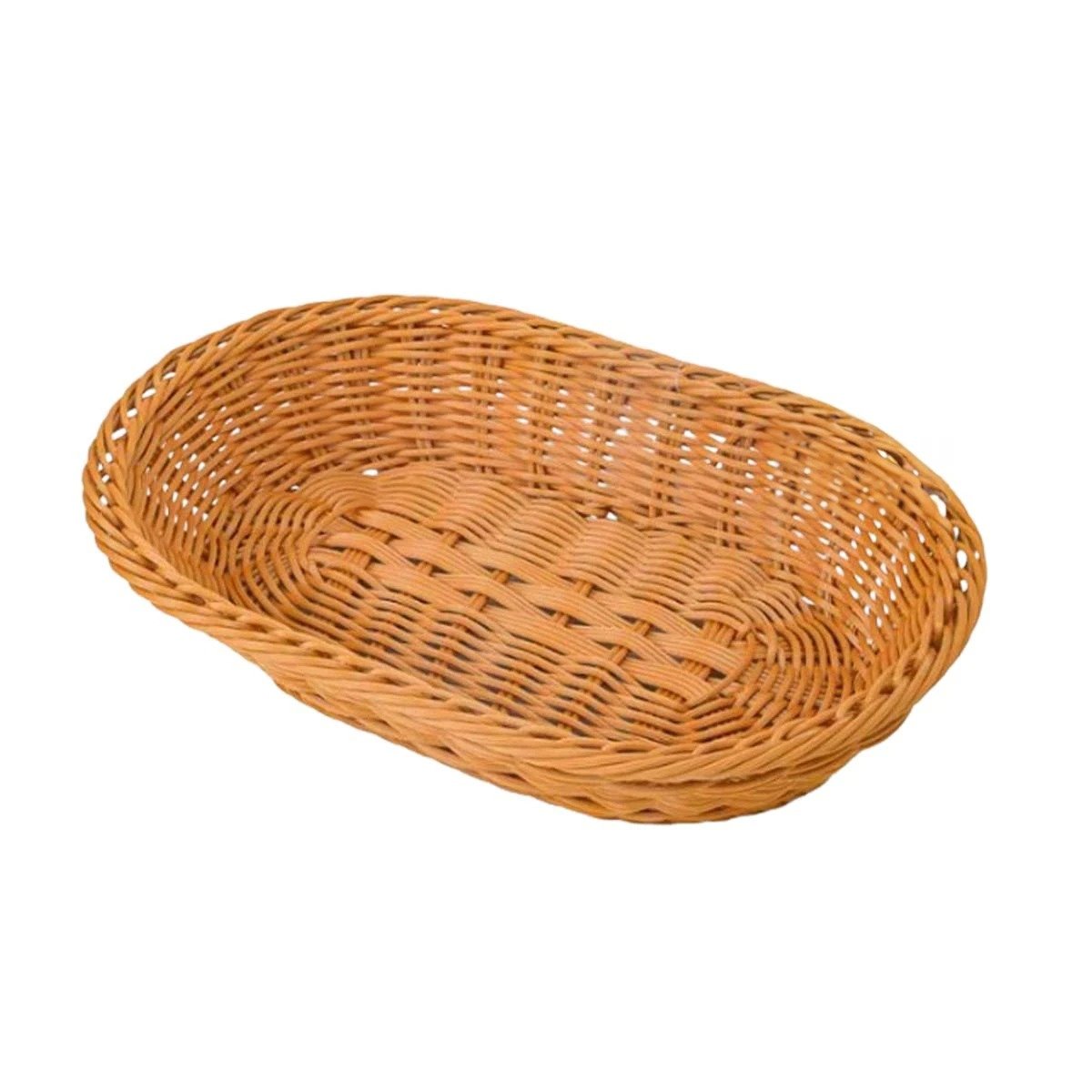 PACK2 CANASTA DE MIMBRE CIRCULAR PARA INTERIOR CON DIMENSIONES 34X34X35CM Y+REGALO STICKER - 2